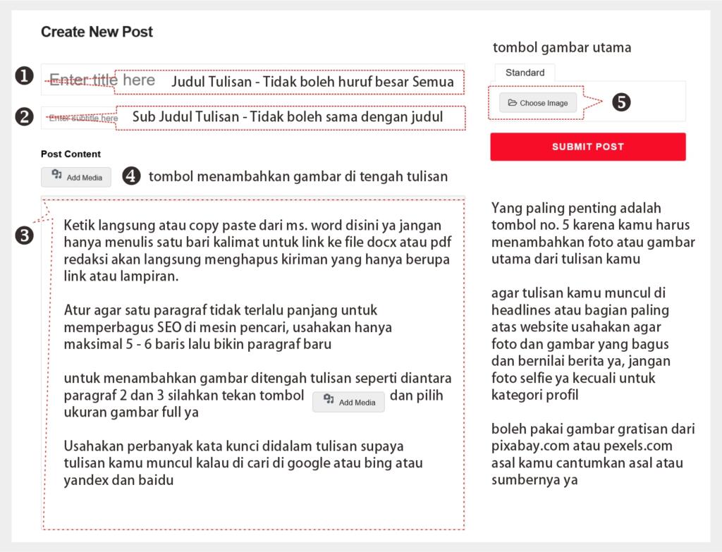 cara kirim post siaran berita