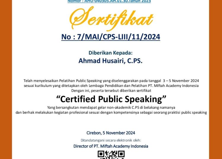 Dokumen Certified Public Speaking