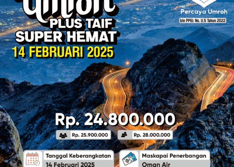 Paket Umroh Super Hemat 14 Februari 2025