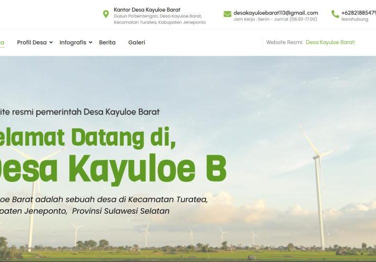 *website desa kayuloe barat