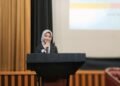 Foto: Ayu Khalafatul I di acara FPU-C Kemenpora. (instagram.com/skyflowerayusea)
