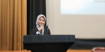 Foto: Ayu Khalafatul I di acara FPU-C Kemenpora. (instagram.com/skyflowerayusea)