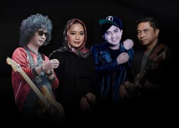 Bima Wp berkolaborasi dengan Tya Subiakto, Alex Kuple, dan Rendy Suryadi pada lagu Jejak Kegalauan. (Dok. Istimewa)