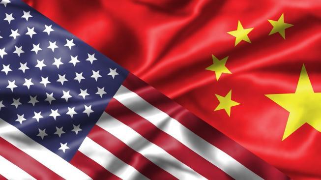 Bendera China dan America_Twitter