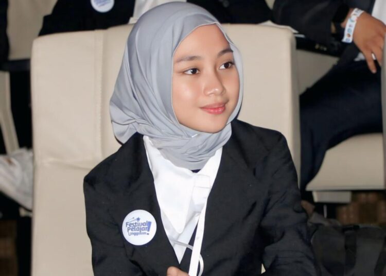 Abel, pelajar unggulan asal Jakarta dalam acara Festival Pelajar Unggulan.
