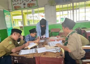 aktivitas siswa dalam mengerjakan LKPD