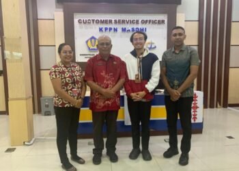 Jalin Komunikasi Efektif, Kalapas Saparua Gelar Silaturahmi dan Koordinasi Perdana di KPPN Masohi 54 Saparua