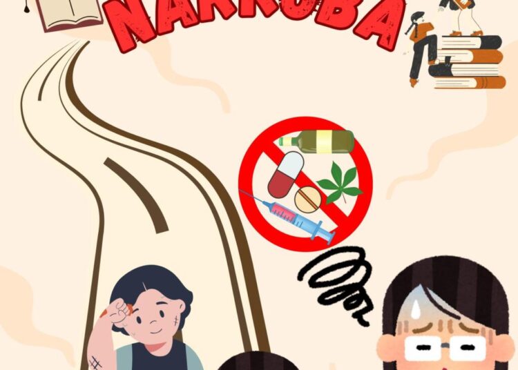 Merah dan Biru Ilustrasi Katakan Tidak Pada Narkoba Poster 20250627 000437 0000