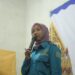 Ketua KOPRI PC PMII Lamongan, Ike Shoimah saat menyampaikan materi tentang Studi Gender dan Ke-KOPRI-an