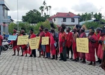 Foto Masyarakat Afsya Melalukan Aksi Penolakan Sawit