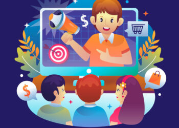 gradient affiliate marketing illustration