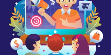 gradient affiliate marketing illustration