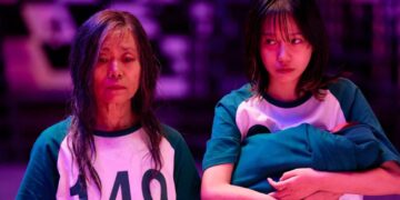 Squid Game S3 (L to R) Kang Ae-sim as Geum-ja, Jo Yu-ri as Jun-hee in Squid Game S3 Cr. No Ju-han/Netflix © 2025