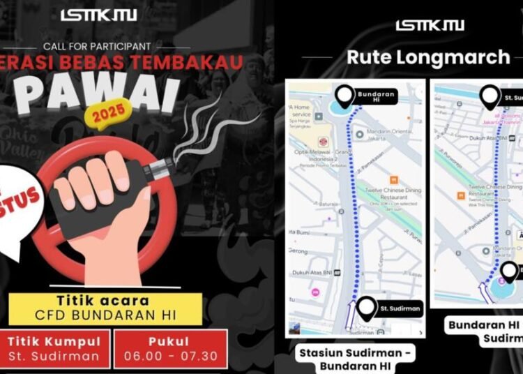 Ratusan mahasiswa kesehatan masyarakat akan turun ke jalan dalam aksi kampanye penolakan Vape Fair 2025. (ISMKMI Jakarta Raya)
