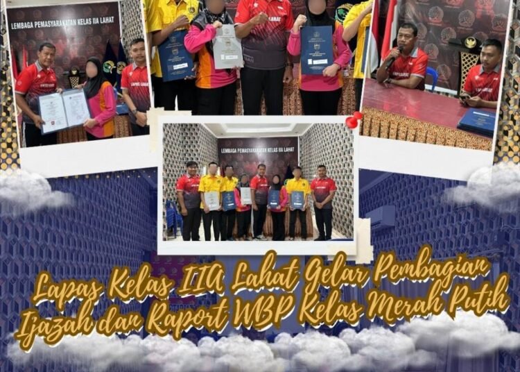 Pembagian Raport WB Lapas Lahat