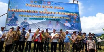 Panen Raya Padi dan Launching Kompi Produksi Kodim 0601/Pandeglang Dukung Swasembada Pangan Nasional