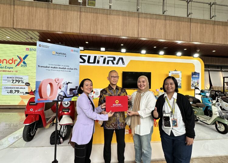 Sunra Indonesia & BNI Hadirkan Cicilan 0% Motor Listrik Hingga 24 Bulan