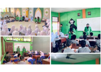 Dokumentasi mengajar di mi 5 Langsa di gampong sukarejo
