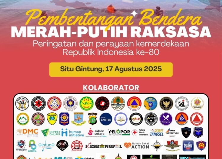 Agenda 17 Agustus di Tangsel: Bendera Merah Putih Raksasa Bentang di Atas Setu Gintung 46 WhatsApp Image 2025 08 13 at 22.08.22