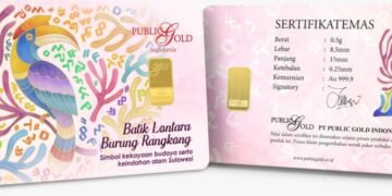 Emas 0,5 Gram eksklusif edisi Batk Lontara dari Public Gold
