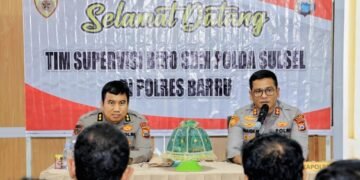 Biro SDM Polda Sulsel melakukan supervisi ke Polres Barru.