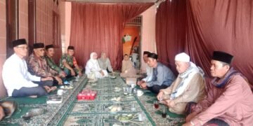 Serda Widagyo Babinsa Desa Turus Kecamatan Patia menghadiri kegiatan Peringatan Maulid Nabi Muhammad SAW 1447 H bertempat di Masjid Al Aamiin Kampung Turus, Desa Turus, Kecamatan Patia