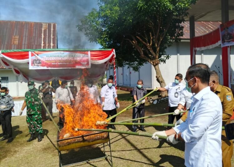 Lapas Ternate Hadiri Pemusnahan Barang Bukti di Rupbasan Ternate 46 Lapas Ternate