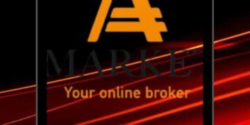 Tampilan aplikasi AMarkets dengan promo cashback 17 persen untuk trader.