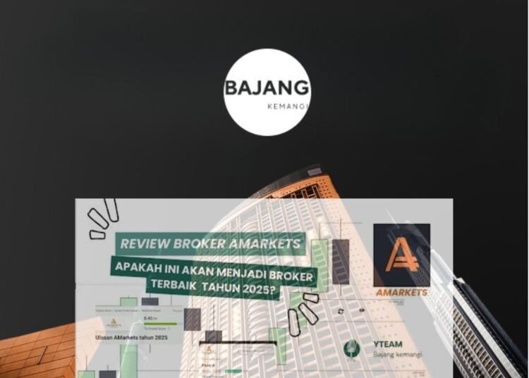 Broker Forex AMarkets Umumkan Kolaborasi Strategis dengan Bajang Kemangi Trader, Dorong Edukasi dan Transparansi bagi Trader Indonesia 46 Kolaborasi antara broker forex AMarkets dan Bajang Kemangi Trader, menampilkan visual bertema gedung pencakar langit dengan tulisan “Review Broker AMarkets: Apakah Ini Akan Menjadi Broker Terbaik Tahun 2025?