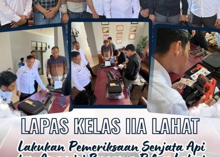 Lapas Kelas IIA Lahat Bersama Polres Lahat Lakukan Pemeriksaan Senjata Api dan Amunisi 46 lapas lahat pemeriksaan senpi