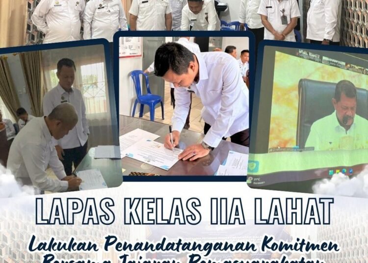 Lapas Kelas IIA Lahat Teguhkan Komitmen Integritas Lewat Penandatanganan Komitmen Bersama Petugas Pemasyarakatan 46 LPLAHAT TTD KOMITMEN 0 HALINAR