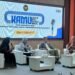 Para narasumber membagikan pandangannya dalam Talkshow “Dari Empati ke Aksi: Mahasiswa dan Masa Depan Pemberdayaan Masyarakat” yang digelar Kemenko Bidang Pemberdayaan Masyarakat di Aula FISIP UNS, Kamis (23/10).