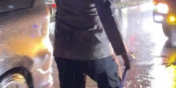 Kemacetan Terurai, Hujan Tak Menghalangi Kapolres