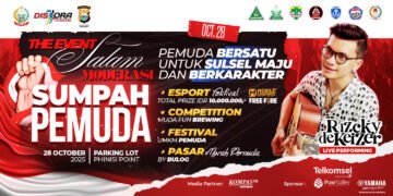 Backdrop Acara Sumpah Pemuda 7 OKP Sulawesi Selatan
