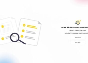 Login Page Sistem Informasi Manajemen Pengawasan Inspektorat Jenderal Kementerian HAM