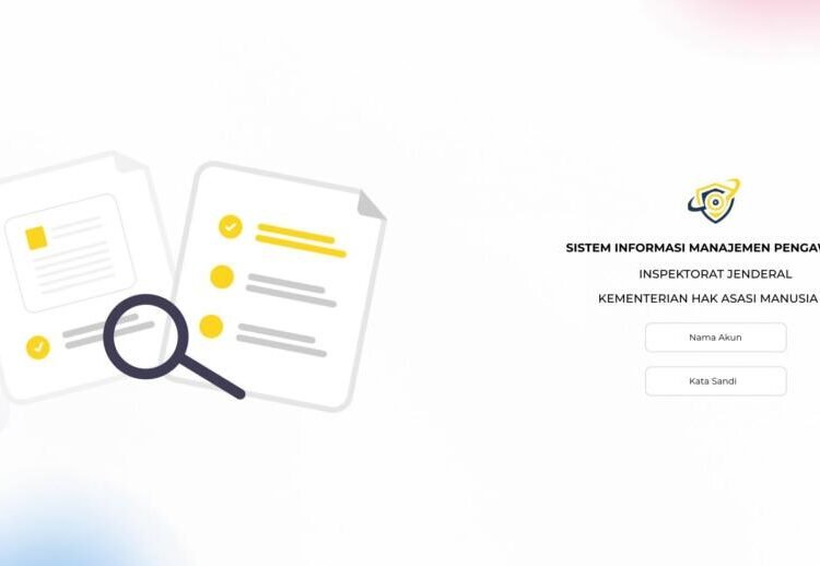 Login Page Sistem Informasi Manajemen Pengawasan Inspektorat Jenderal Kementerian HAM