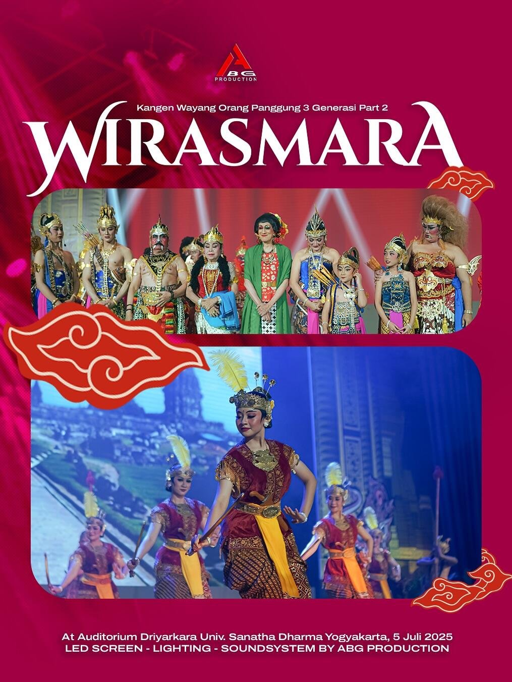 Pentas Kangen Wayang Orang Panggung Tiga Generasi mengangkat lakon ‘Wirasamara sukses digelar p