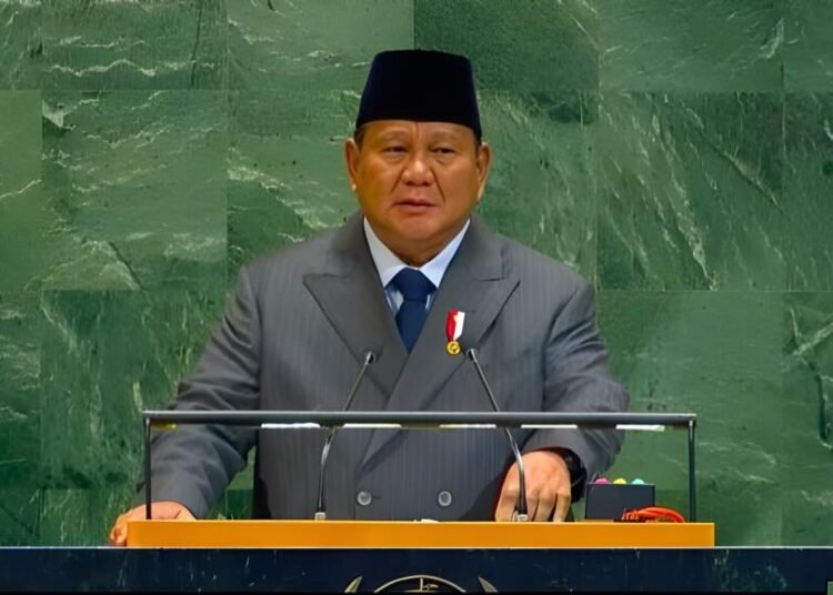Presiden Prabowo Subianto sampaikan pidato di KTT PBB soal Palestina (Dok. Situs PBB)