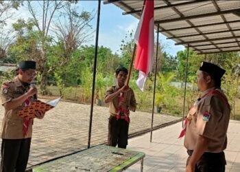 Proses pelantikan Pimpinan SAKA POM oleh Mabi Saka POM