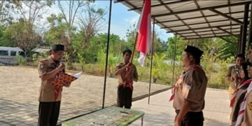 Proses pelantikan Pimpinan SAKA POM oleh Mabi Saka POM