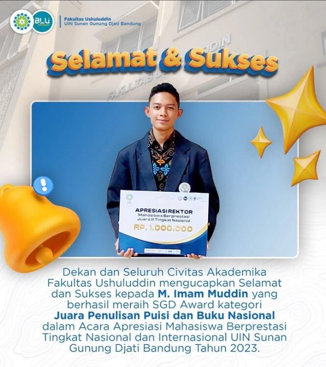 M Imam Muddin UIN Bandung SGD awards Fakultas Ushuluddin UIN Bandung 