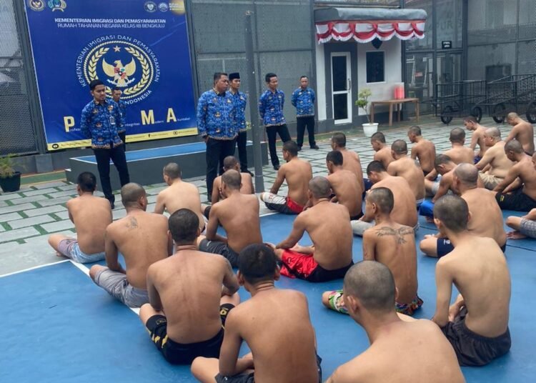 Beri Arahan Tahanan Baru, Karutan Bengkulu Tekankan Kedisiplinan 46 Karutan Bengkulu