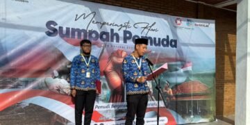 Selamat Hari Sumpah Pemuda Ke-97, Upacara Berjalan Khidmat di Halaman Kantor Pertanahan Kabupaten Asahan
