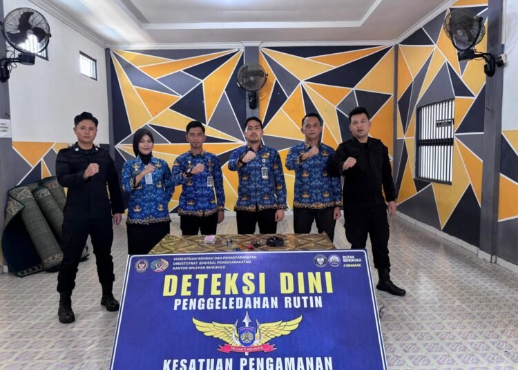 Ahmad Gunawan Pimpin Razia Rutan Bengkulu, Hasilnya Nihil Narkoba dan Handphone 46 Rutan Bengkulu