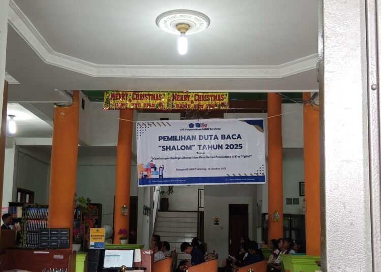 Kampus IAKN Tarutung Gelar Pemilihan Duta Baca Shalom."Membangun Budaya Literasi Dan Kreativitas Pemustaka Di Era Digital". 46 #IAKNTarutung
#kampusshalom
#dutabaca