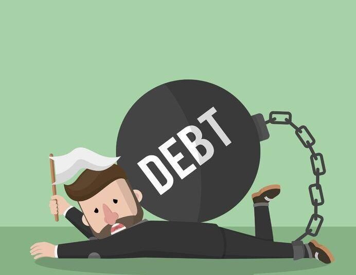 Validitas Penarikan Objek Jaminan Fidusia tanpa Persetujuan Debitur 46 54695591 - business man give up with debt bomb