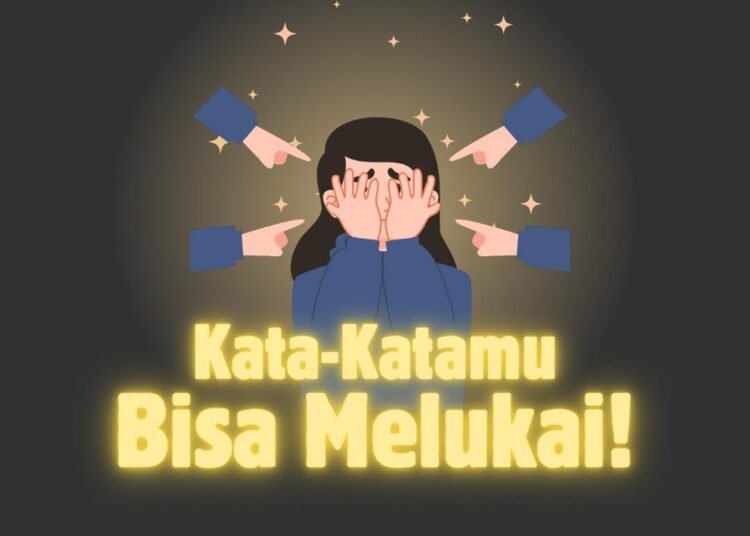 Biru dan Oren Ilustrasi Hentikan Perundungan Siber Konten Instagram