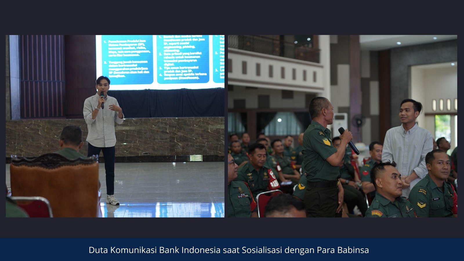 Duta Komunikasi BI Saat Sosialisasi dengan Babinsa