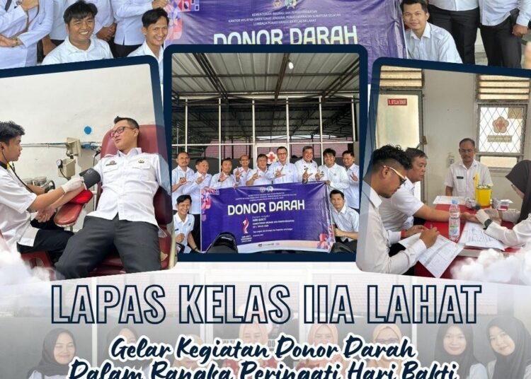 Semarak Hari Bakti Kemenimipas Ke-1, Lapas Kelas IIA Lahat dan DWP Gelar Donor Darah sebagai Wujud Pengabdian untuk Negeri 46 donor darah lapas lahat hari bakti kemenimipas2025