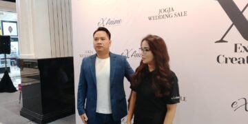 Andi H dan Cyntia Ardila memberikan keterangan dalam salah satu sesi wawancara di Jogja Citi Mall Yogyakarta (Foto Yusuf)